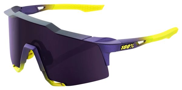 Lunettes 100% Speedcraft Matte Metallic Digital Brillants - Verrres Violet Foncé
