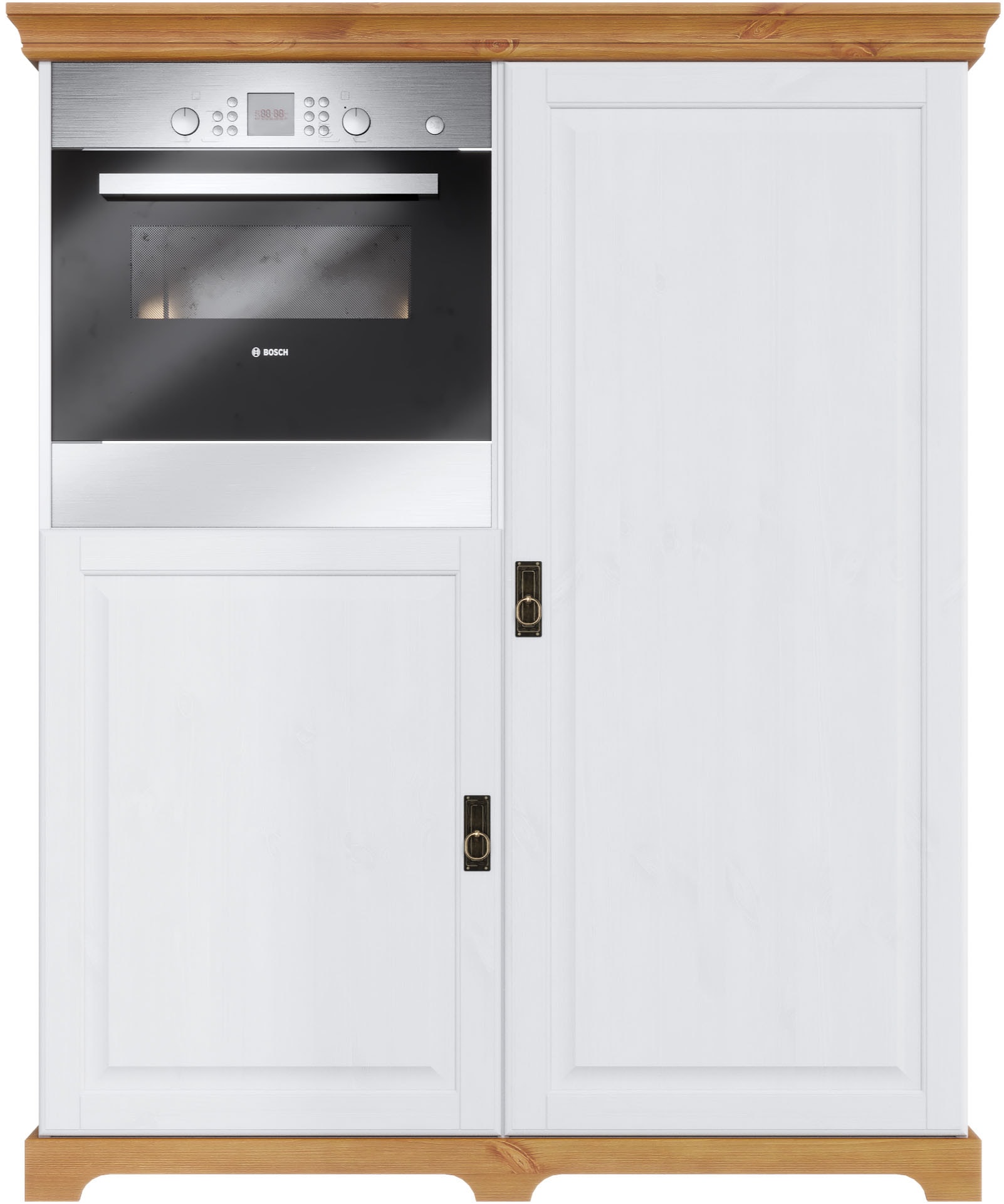 Home affaire Backofen/Kühlumbauschrank »Rügen« Breite 127 cm, Kiefer massiv, Nische für Kühlschrank