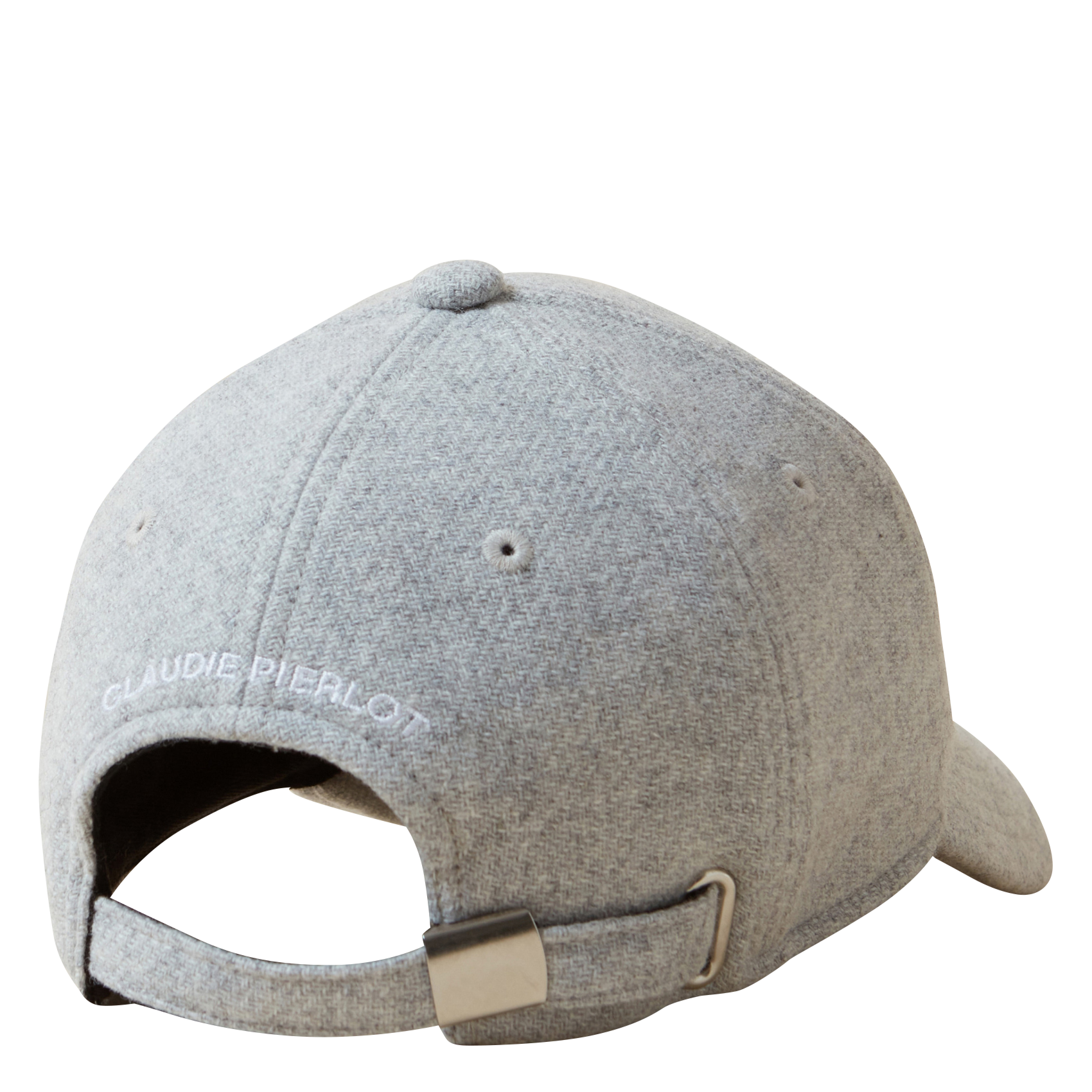 Casquette broderie en laine mélangée | Gris