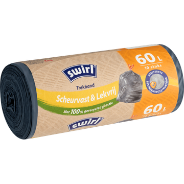 Swirl Vuilniszakken met Trekband Emboss 60 liter 10 stuks