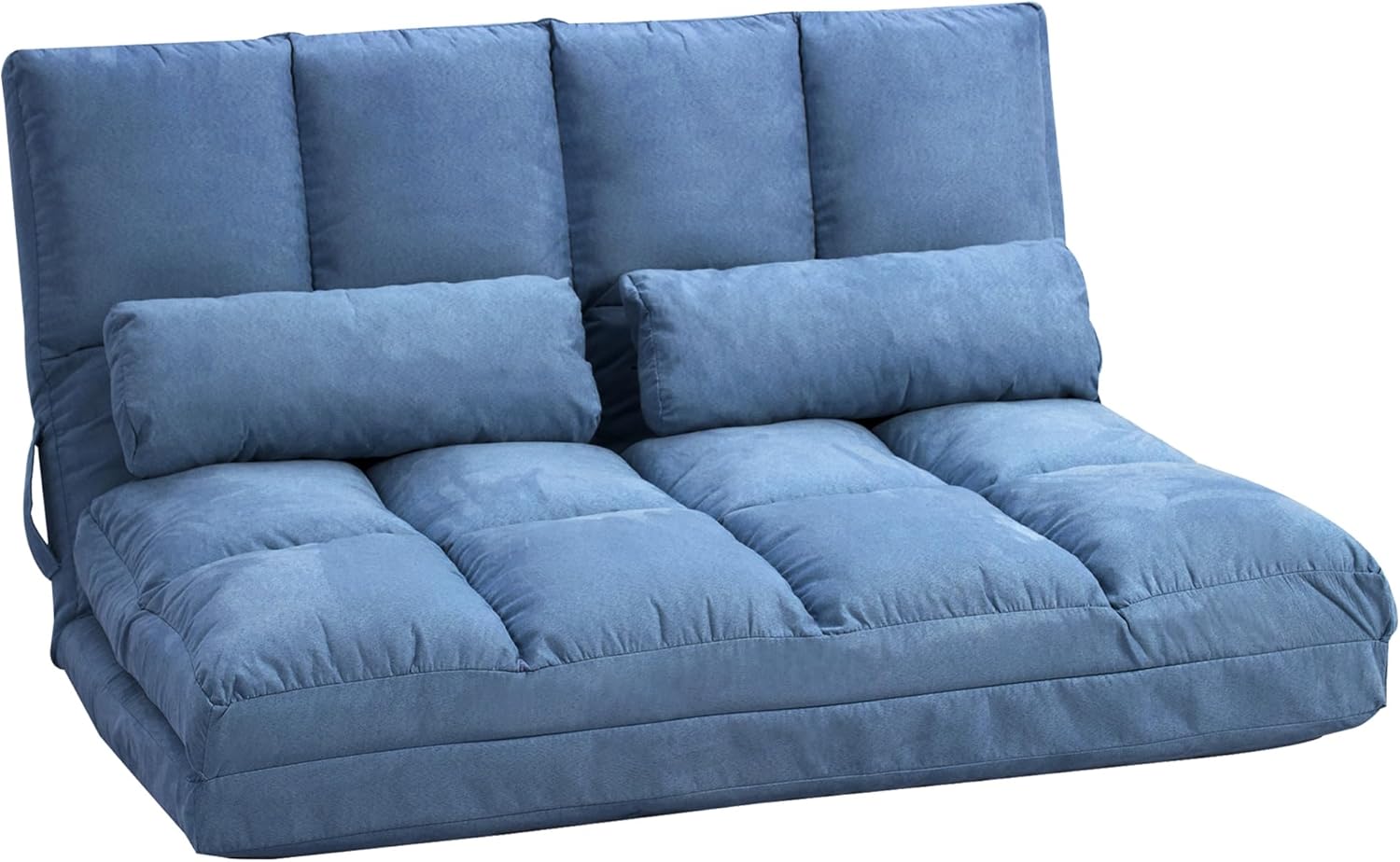 HOMCOM Bodenstuhl Bodensessel mit Liegefunktion Verstellbarer Rückenlehne Sitzkissen Relaxsessel zum Fernsehen, Lesen Meditationsstuhl Lazy Sofa Lesesessel für Meditation Yoga Büro Blau