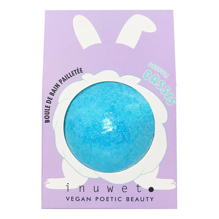 Inuwet Boule de bain pailletée Cassis - 120 g | Bleu