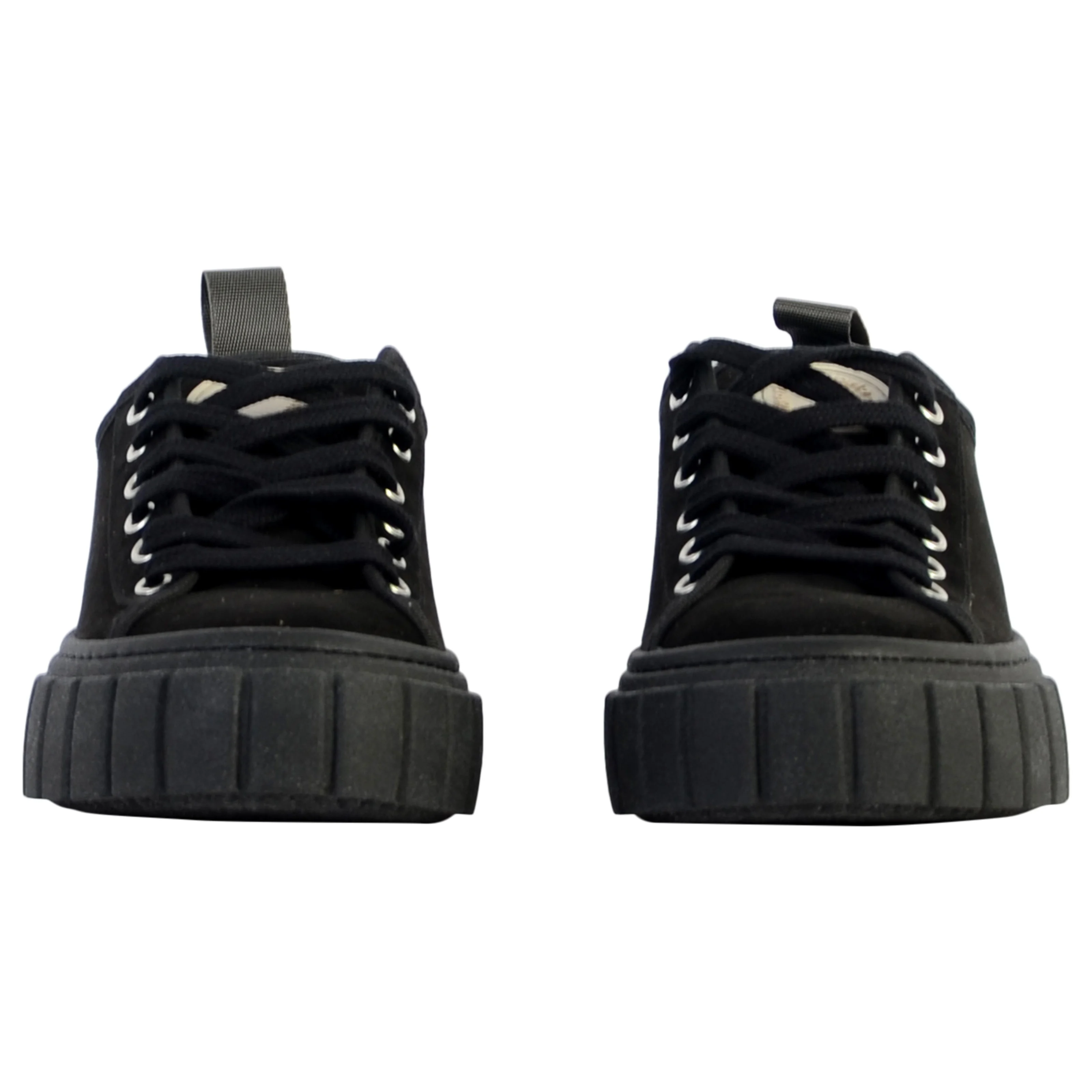 Baskets compensées à lacets | Noir