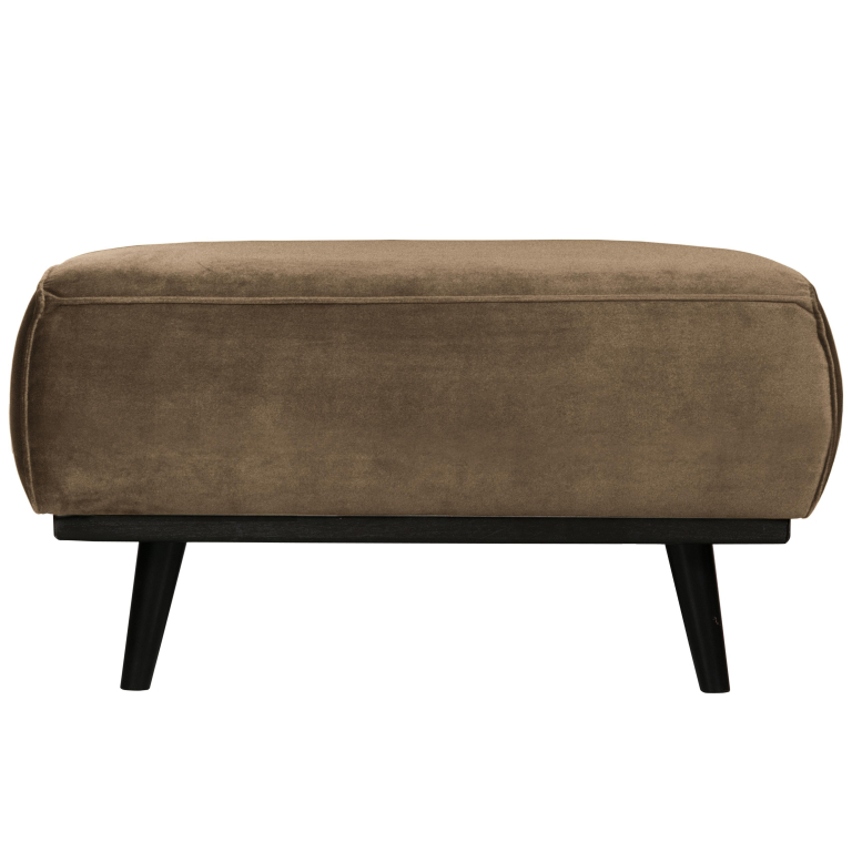 WOOOD Statement hocker fluweel taupe