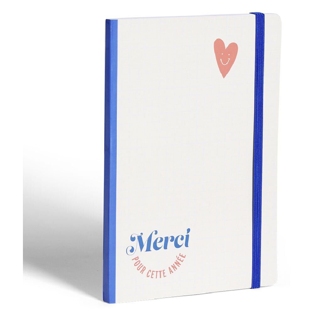 Carnet 80 pages format A5 Merci pour cette année - 4 modèles