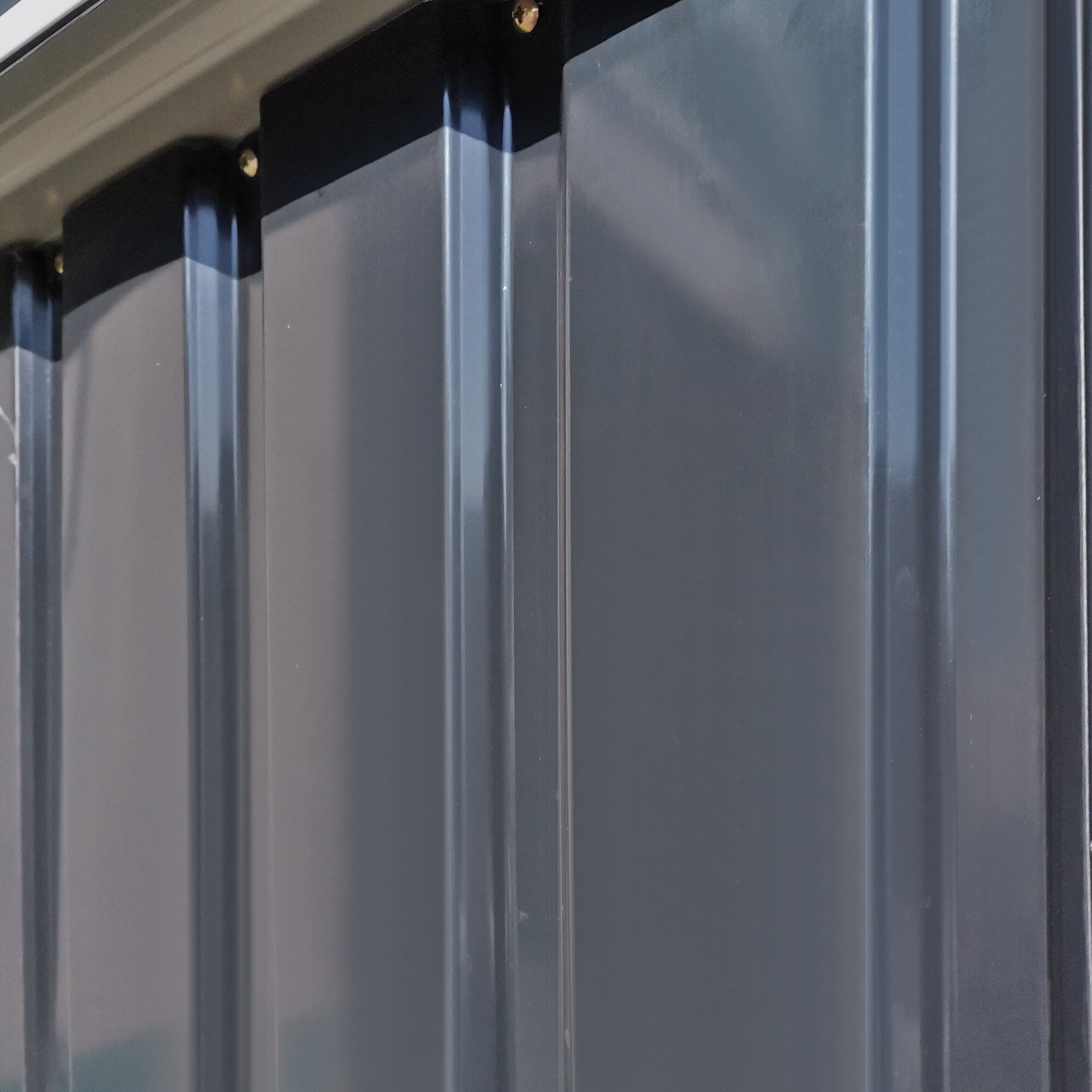 Outsunny Gerätehaus mit Pultdach grau 142L x 84B x 189H cm
