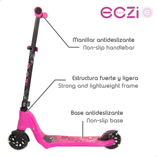 Patinete Eezi de 2 rodas com luzes