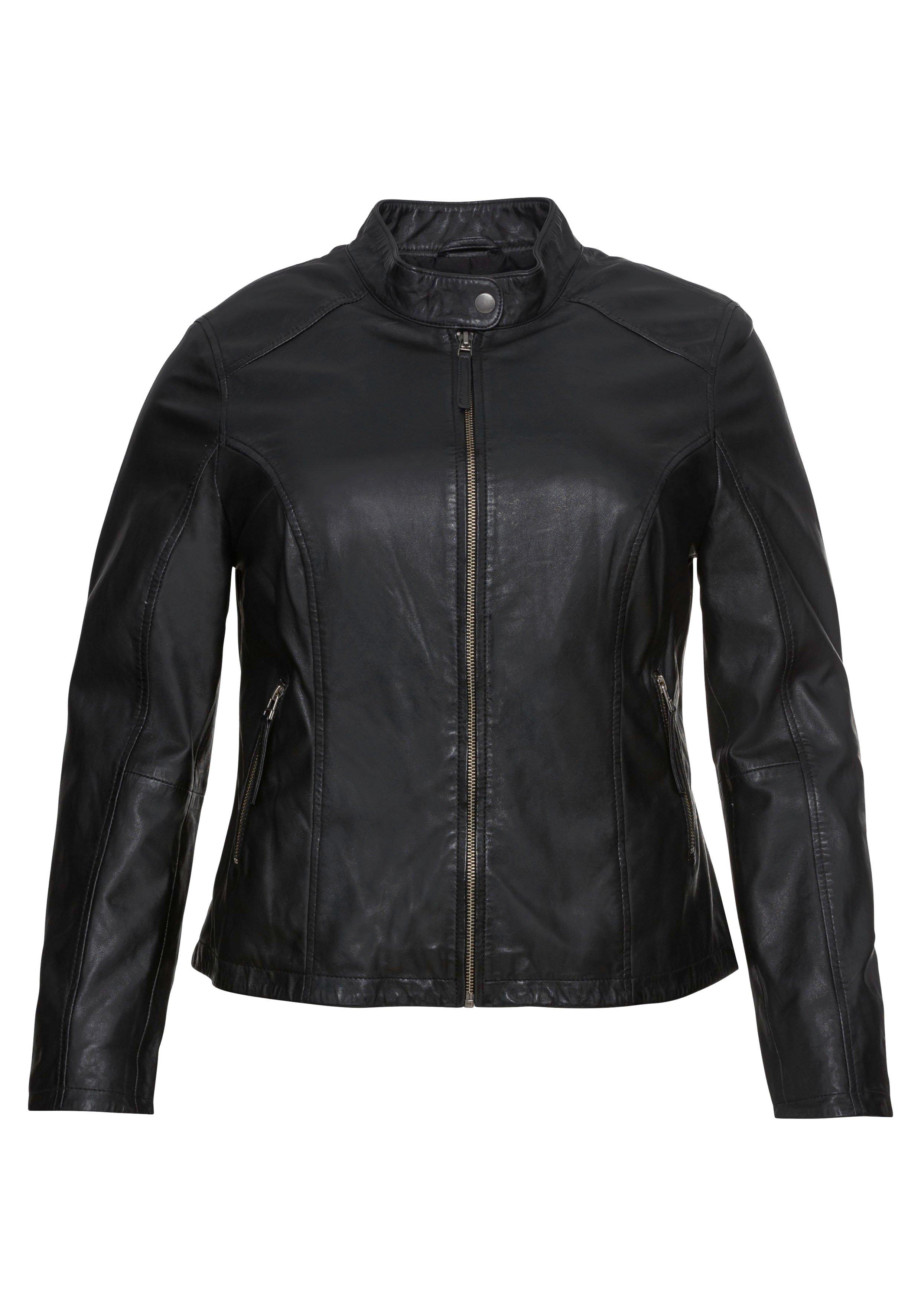 Lederjacke aus Lammnappa, mit Stehkragen