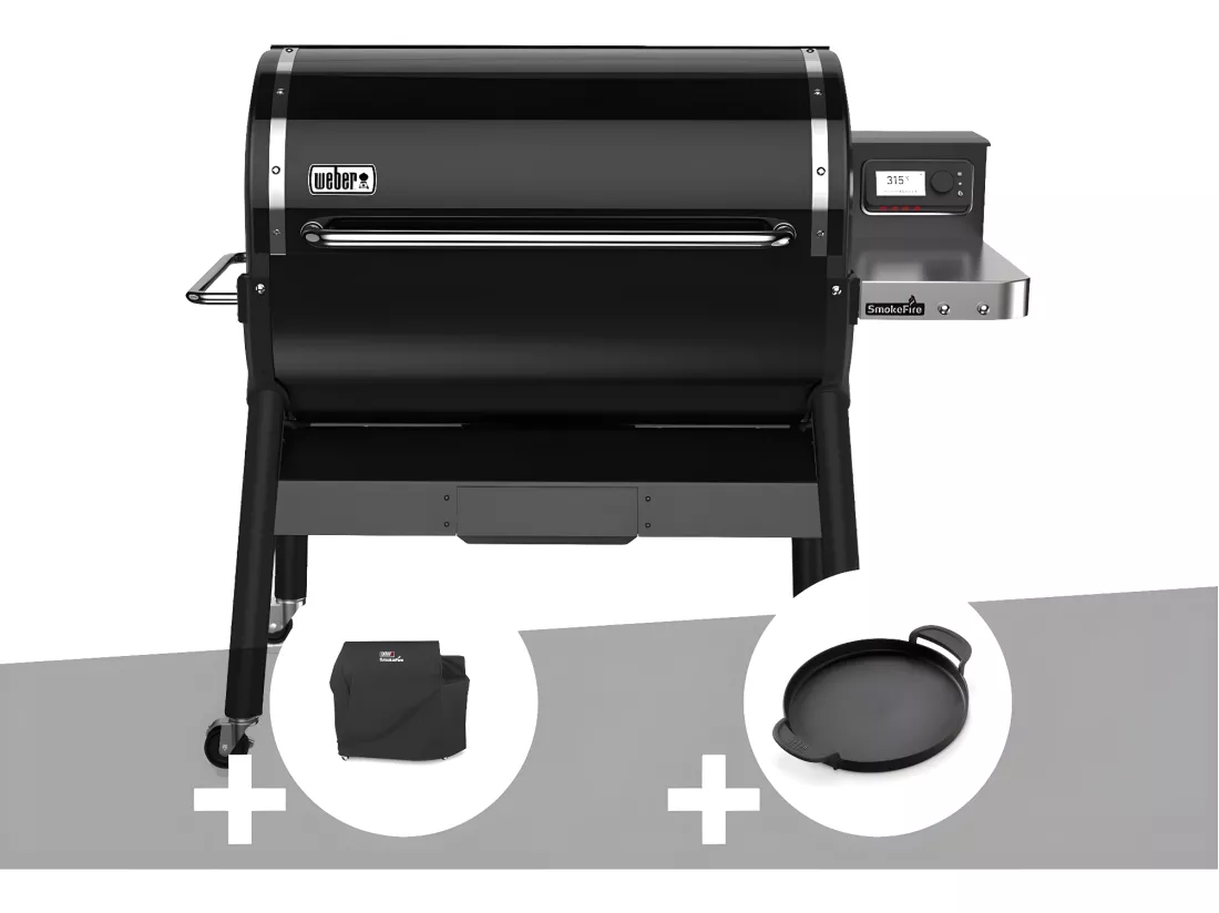 Barbecue à pellets Weber Smokefire EX6 GBS + Housse + Plancha