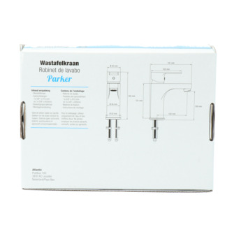 Atlantic wastafelkraan Parker met hendel Chroom