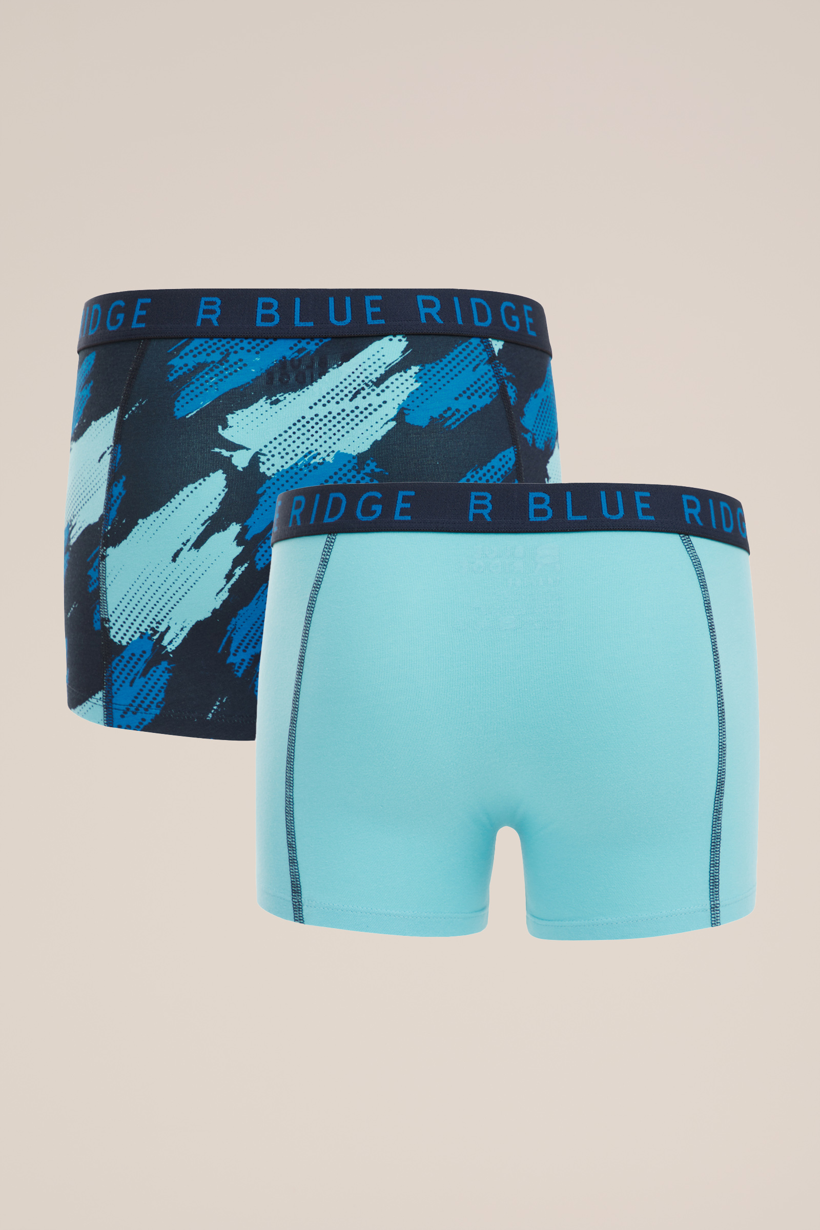Jongens boxershorts, 2-pack Blue Ridge Blauw