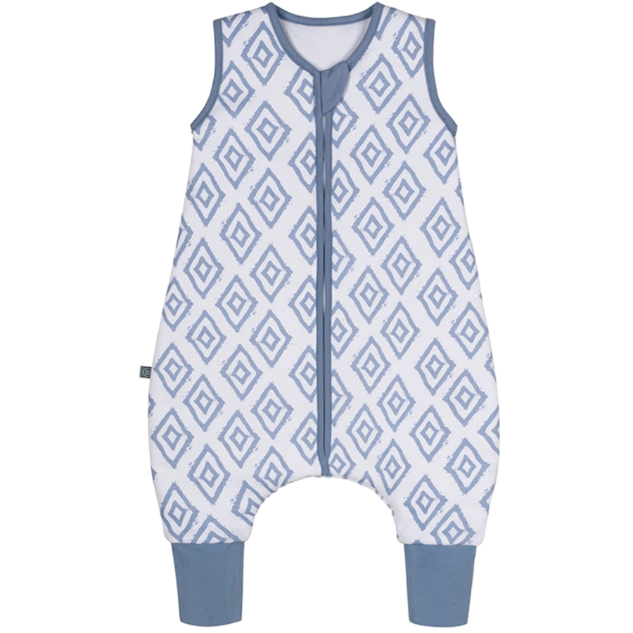 emma & noah Schlafsack mit Füßen Rauten Blau TOG 2.5