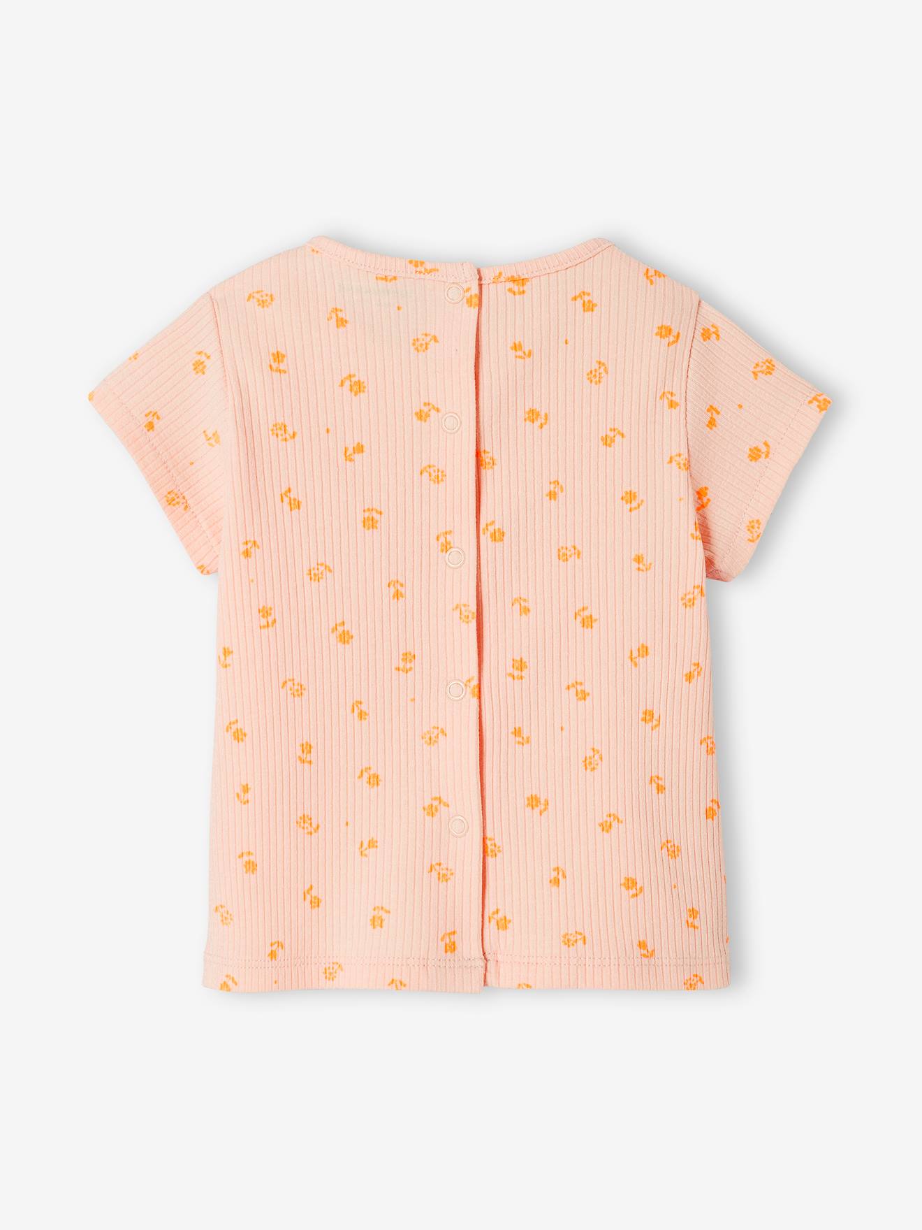 Camiseta infantil canelada crua