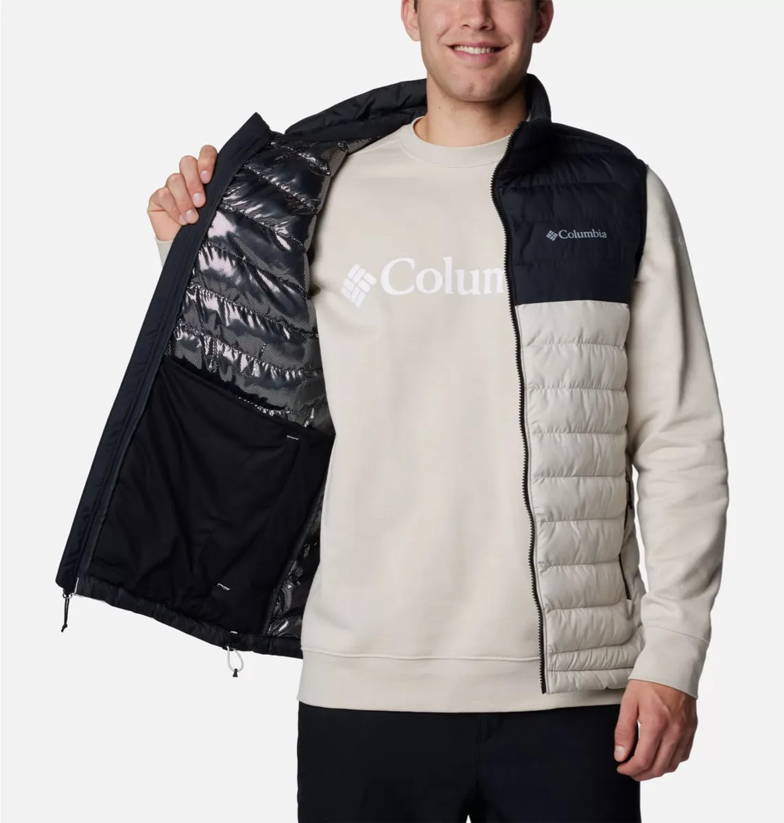 Columbia Powder Lite II Vest Dark Stone, Black