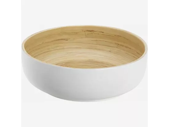 HABITAT - Saladier en bambou - 30 cm - Blanc - Lau
