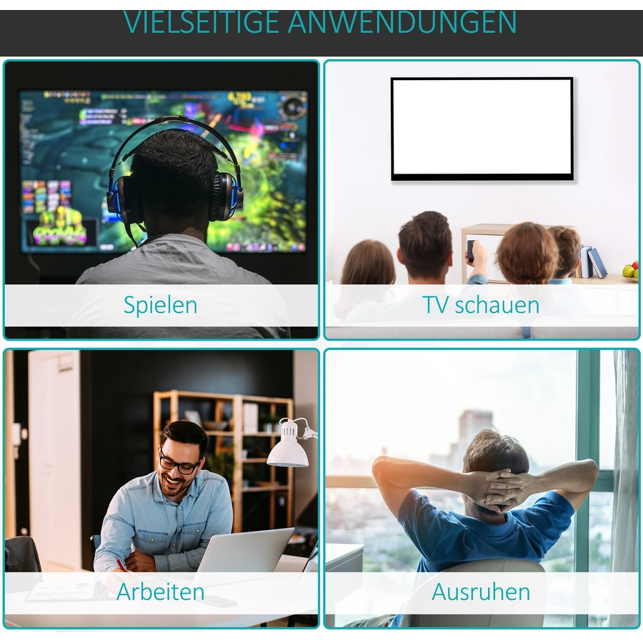 HOMCOM Bürostuhl ergonomisch grau