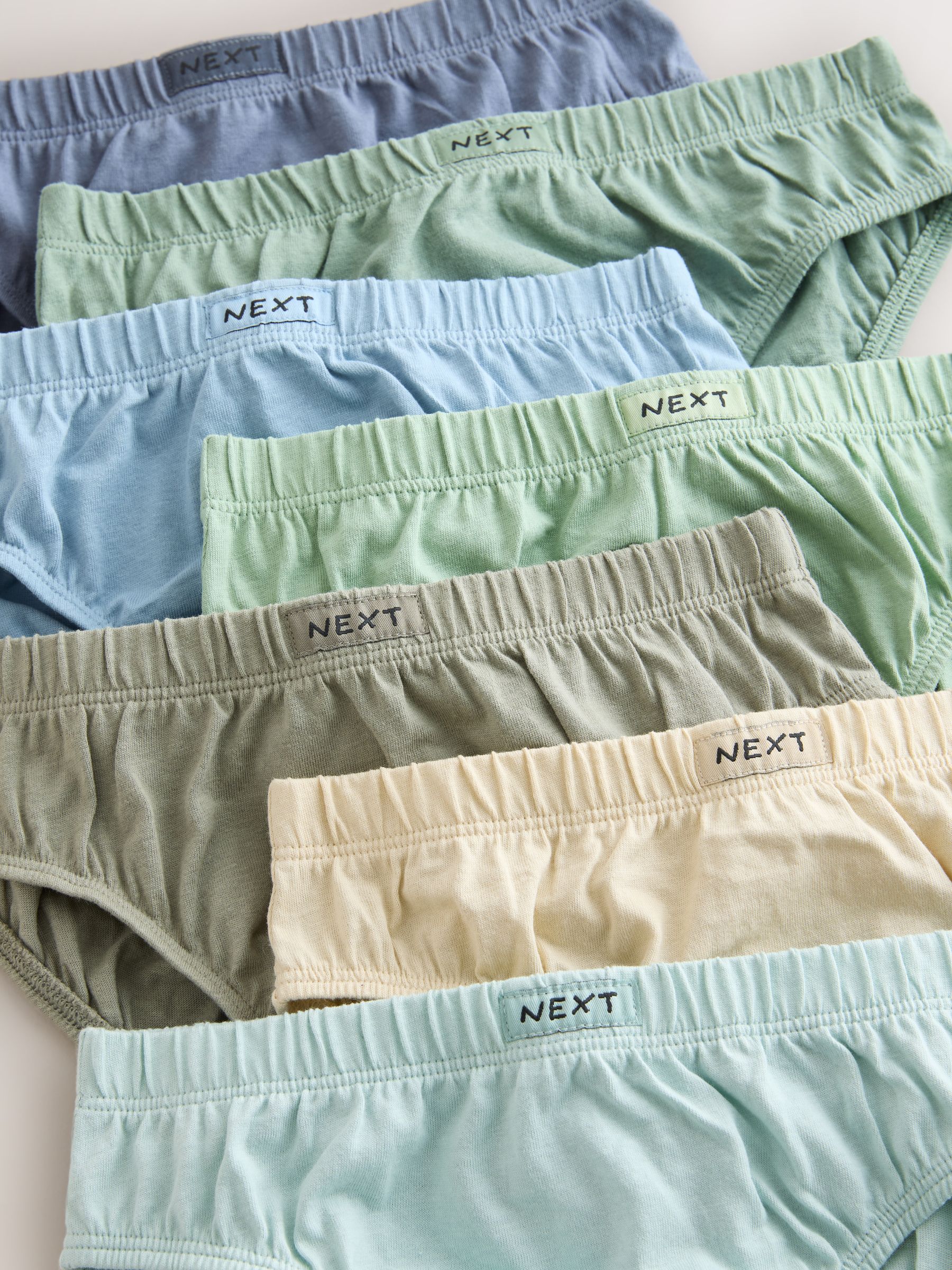 Groen/blauw - 100% katoenen slip verpakking van 7 (1,5 - 16 jr)