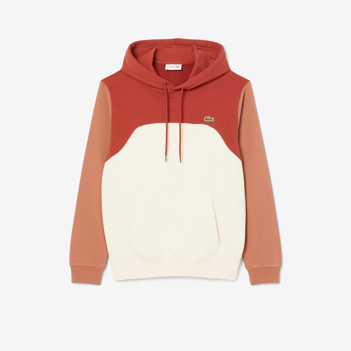 LACOSTE<br>Moletom com capuz e blocos de cor