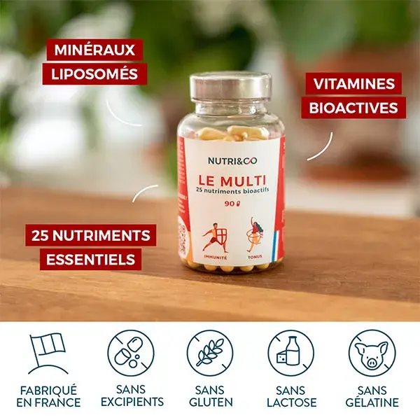 Nutri&Co Multi Multivitaminas 25 nutrientes para imunidade 90 cápsulas