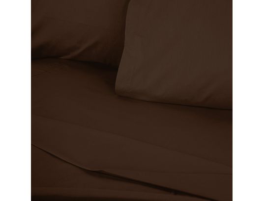 CONCEPT1 - Housse de couette Tonne 220x240cm 155 fils/cm marron foncé