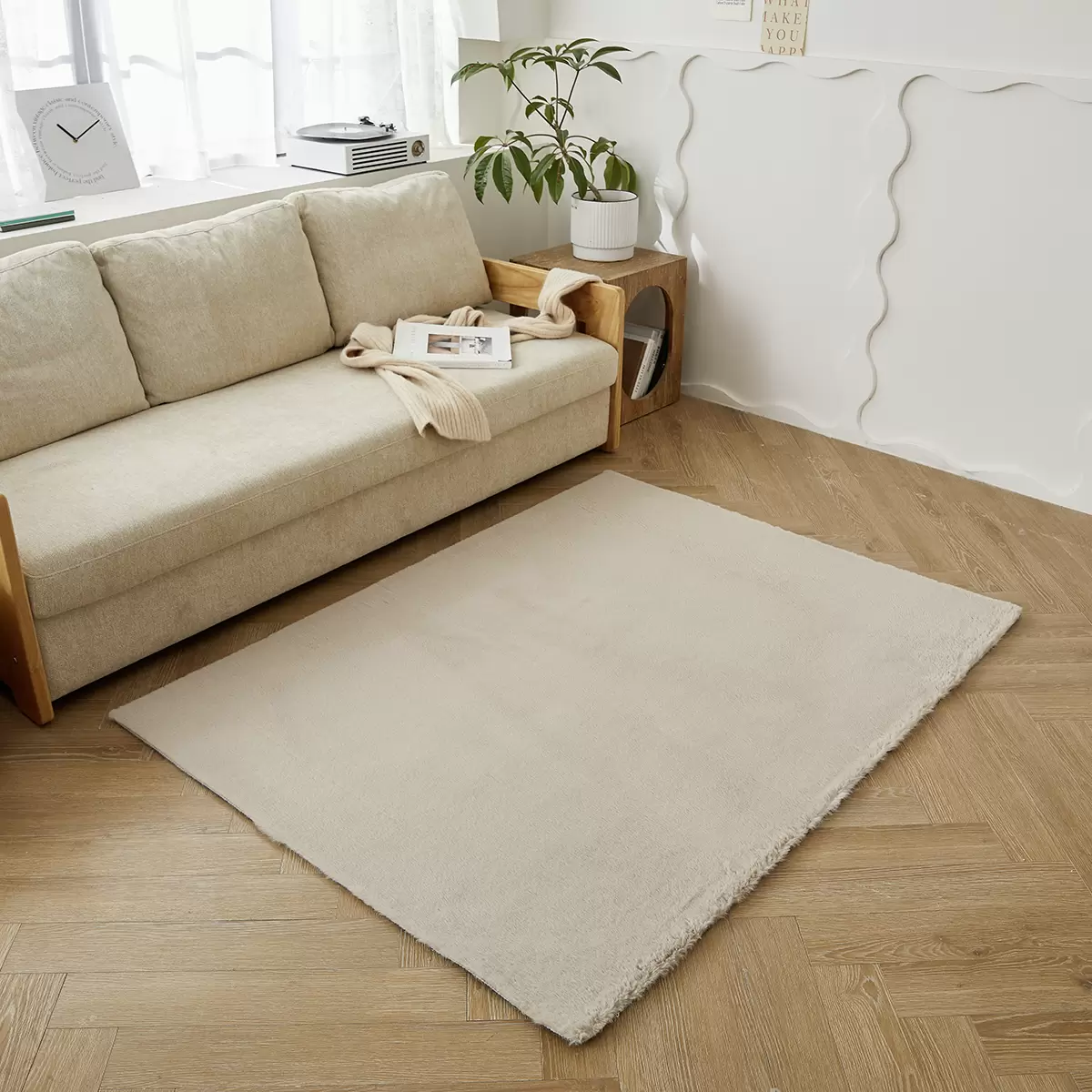 Hochflortepppich Buggy taupe