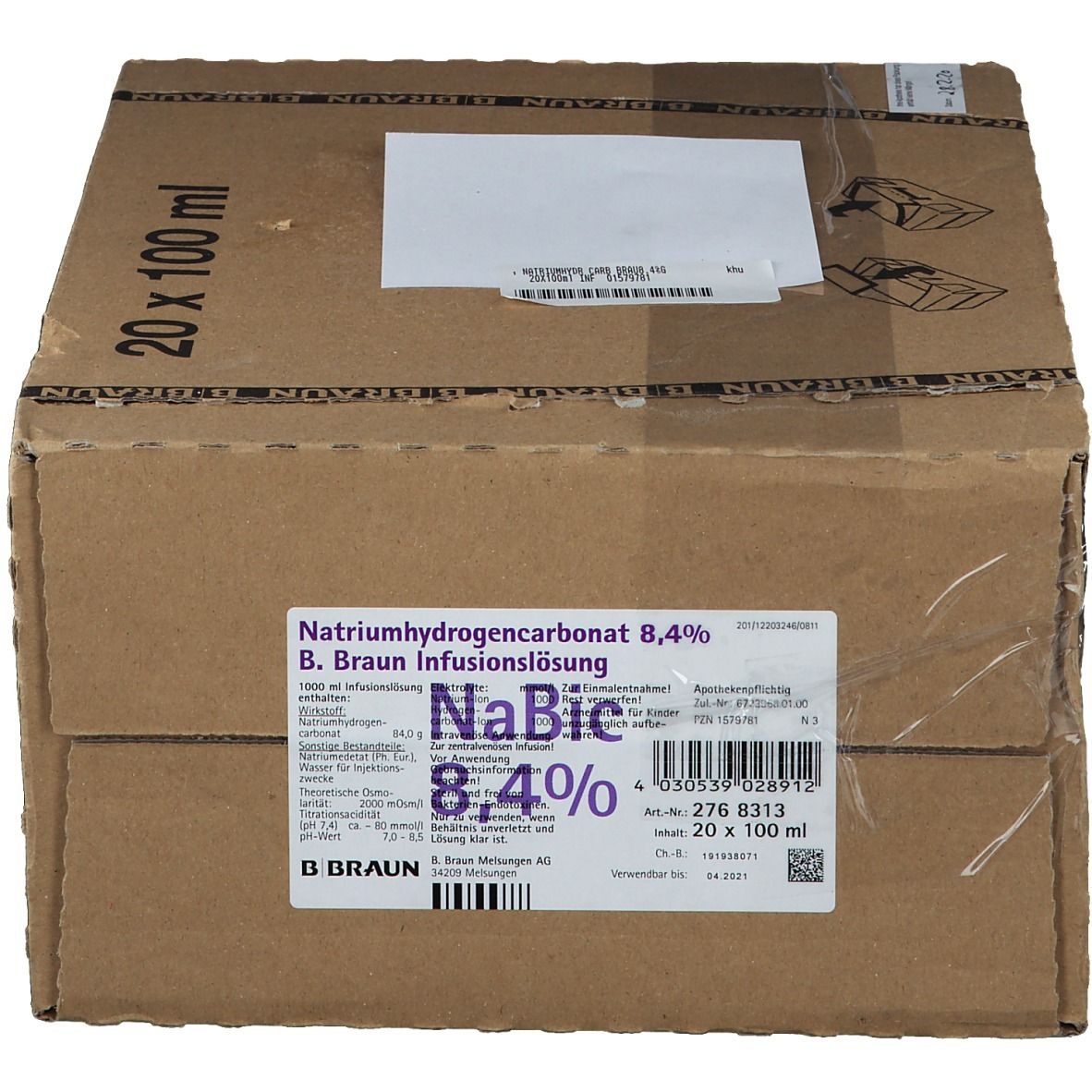 Natriumhydrogencarbonat 8,4% B.Braun Glas
