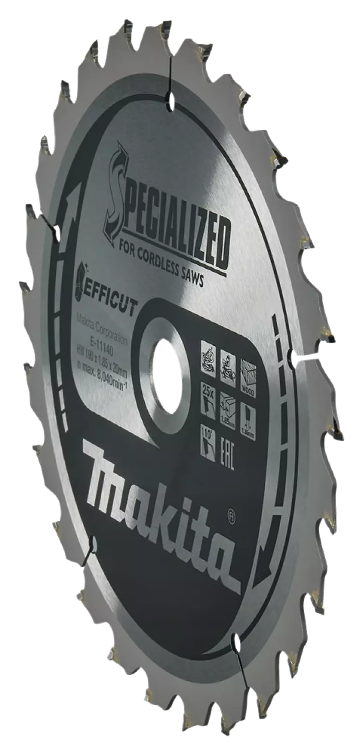 Makita E-11140 Efficut Cirkelzaagblad Hout - 190x20x1,85mm 25T