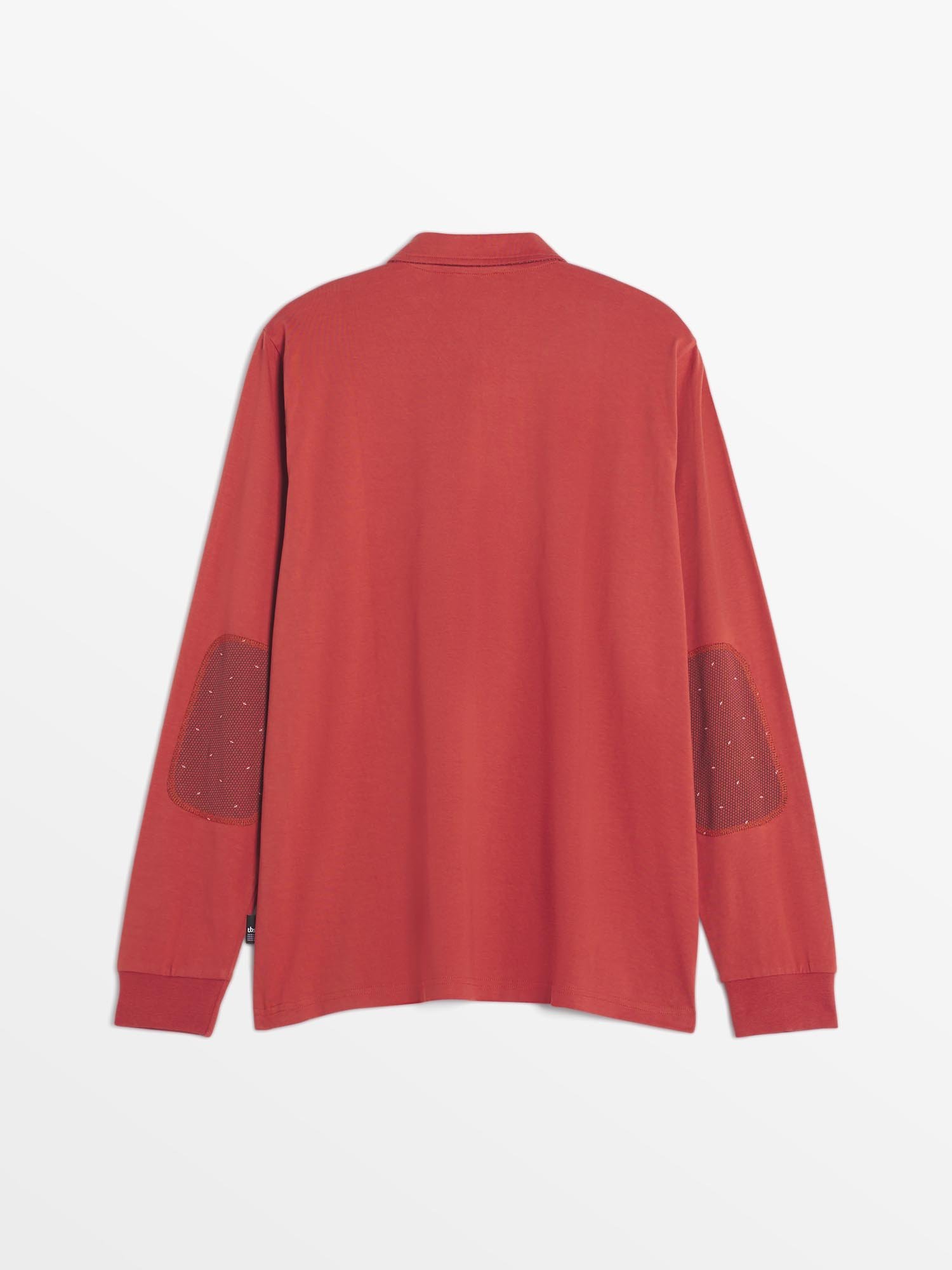 Polo Homme Manches Longues Rouge