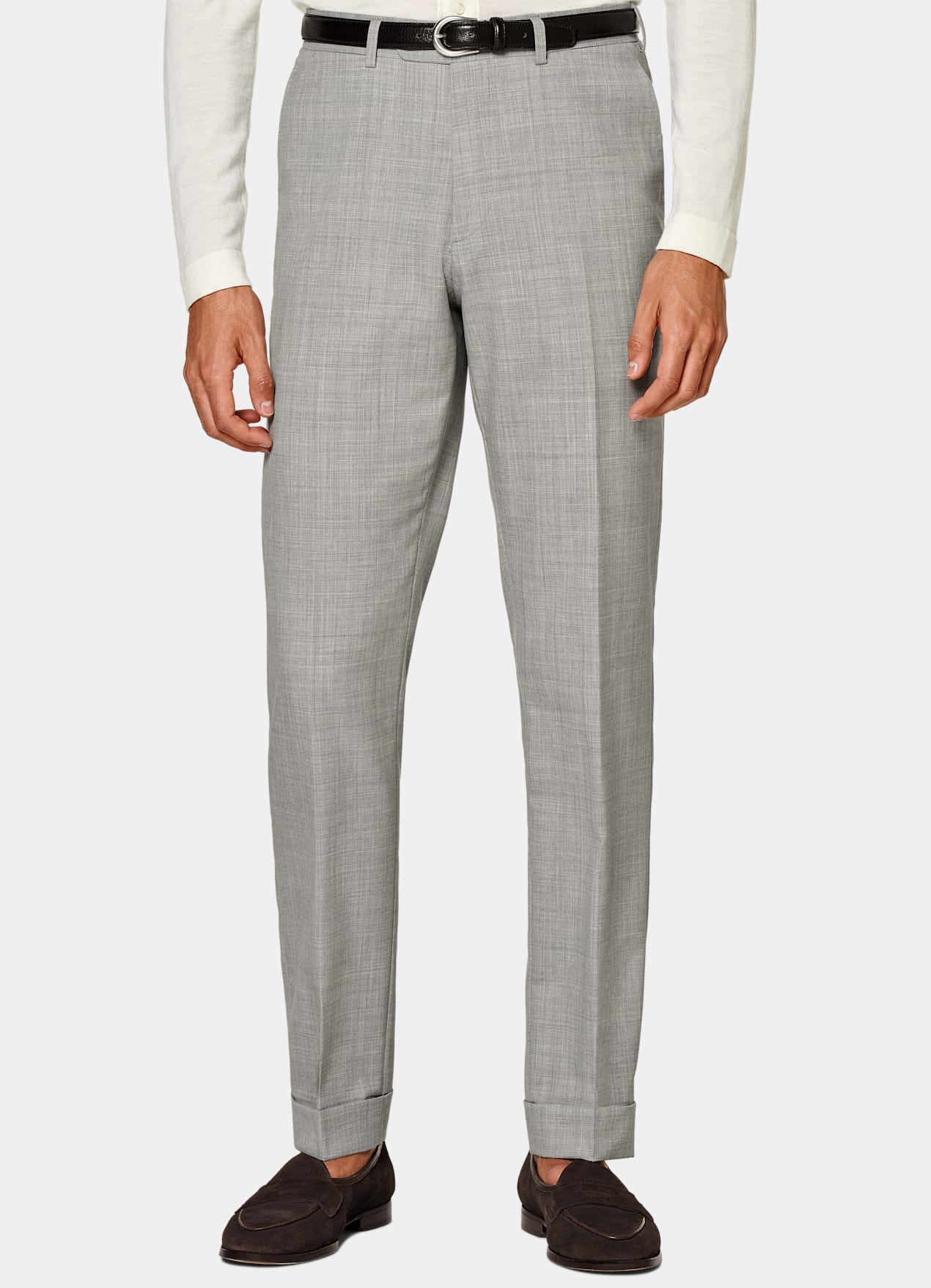 Pantalon Slim Leg Tapered gris clair