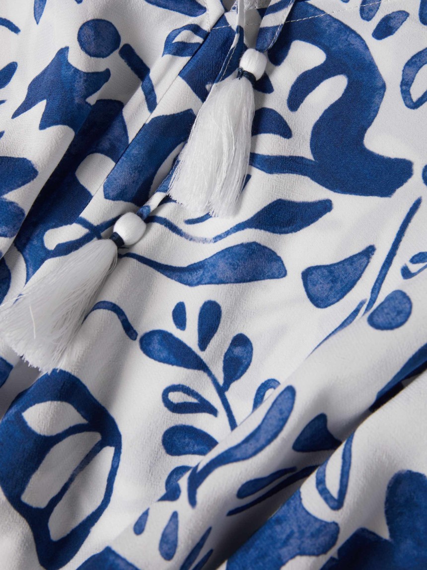 Vestido comprido estampado
