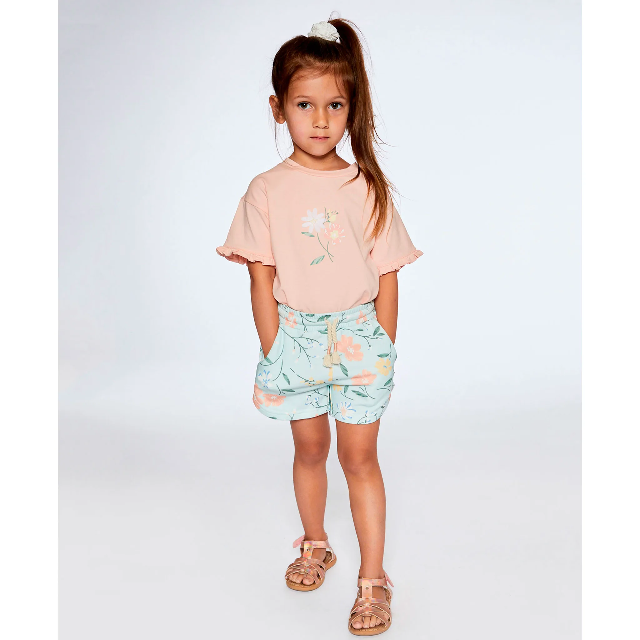 Deux par Deux T-shirt Fleur Romantique 3-6ans