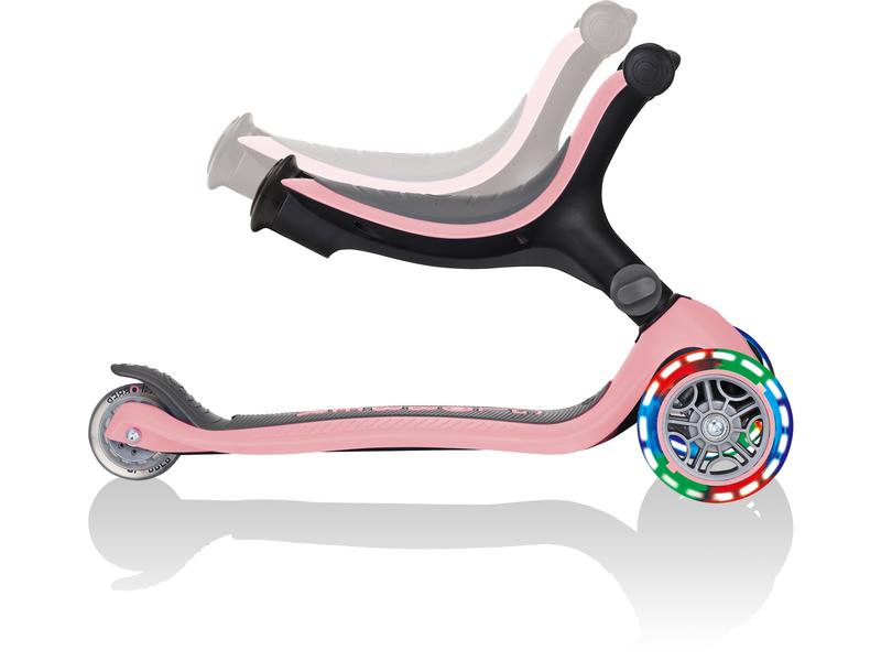 GLOBBER Scooter GO UP Foldable Plus Lights, Pastel Rosa Scooter