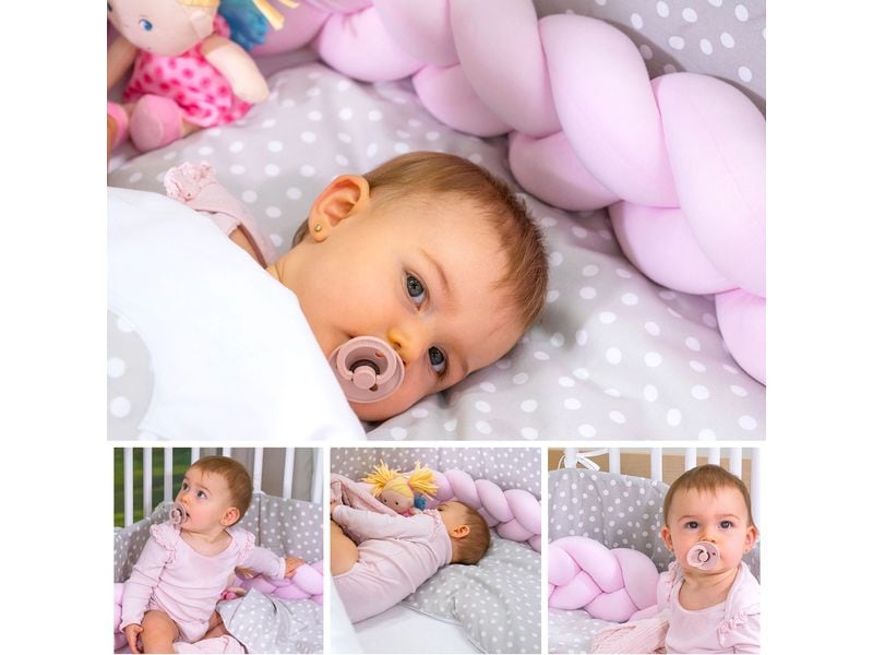 babybay Nestschlange geflochten Ivory/Beige/Crème 200 cm Weiche Nestchenschlange für Kinderbetten