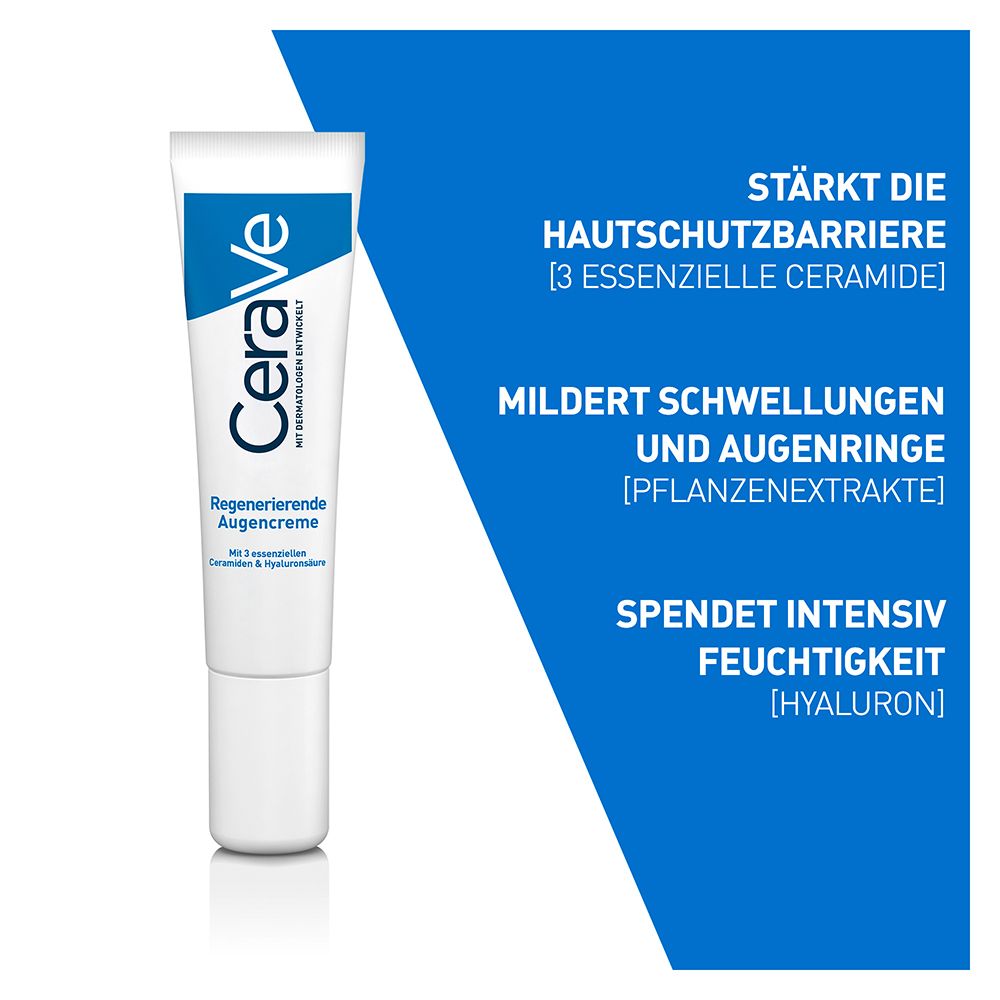 CeraVe Regenerierende Augencreme: feuchtigkeitsspendende Augenpflege mit Hyaluronsäure und Ceramiden