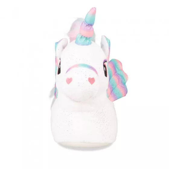 Chaussons peluche licorne BLANC LOVELY SKULL
