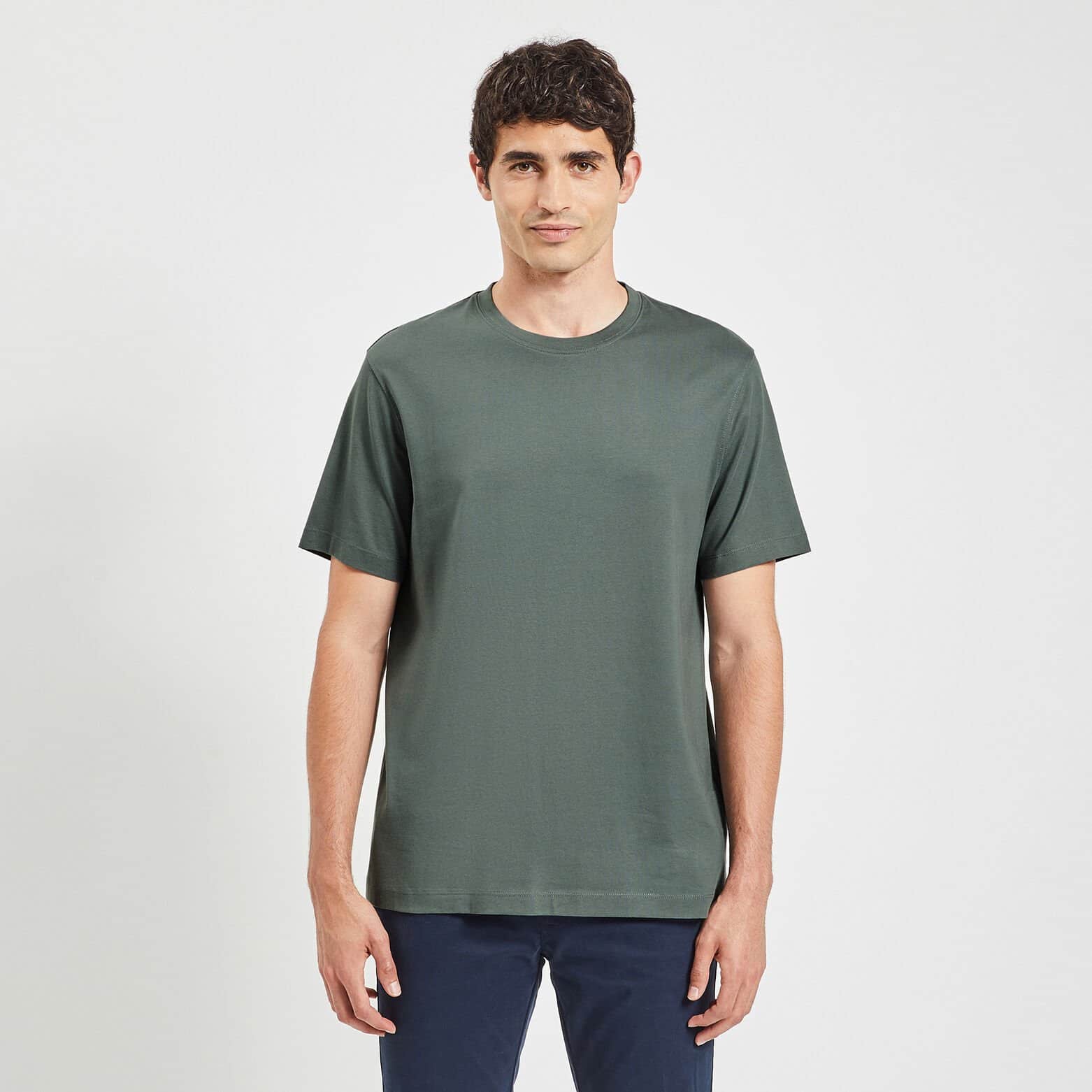 Tee shirt 'le parfait by JULES' coton issu de l'ag Vert kaki