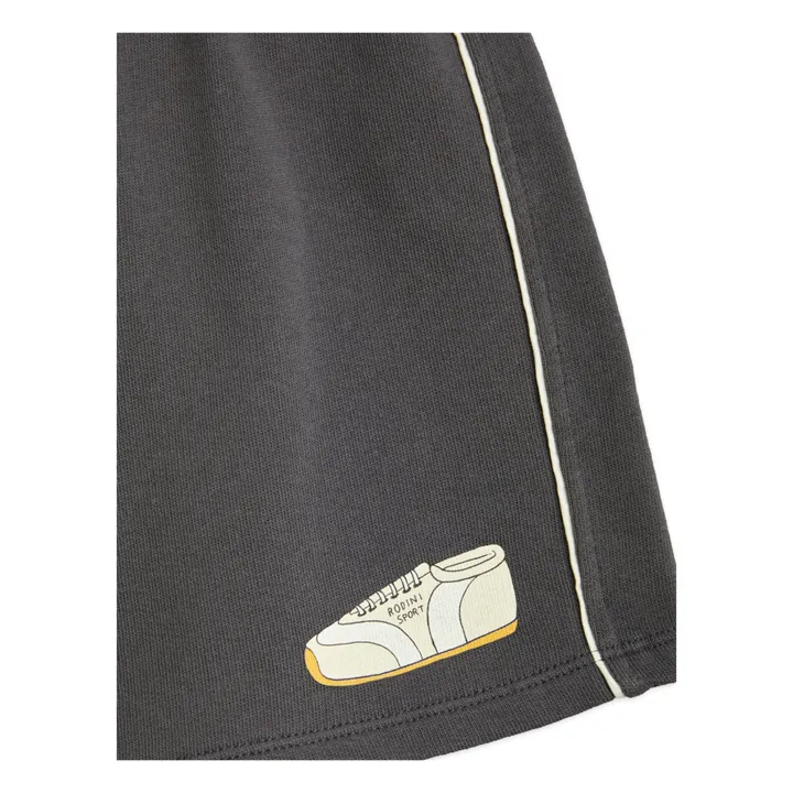 Mini Rodini Short Jogging Coton Bio | Gris anthracite
