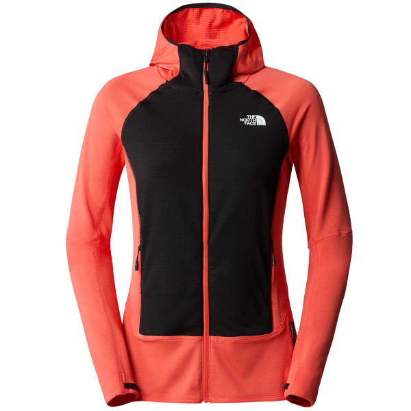 Veste polaire randonnée THE NORTH FACE W BOLT POLARTEC HOODIE RADIANT ORANGE/TNF BLACK