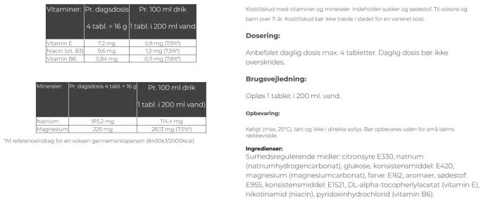 Hydro bærsmag Elektrolytter 20X4 gr