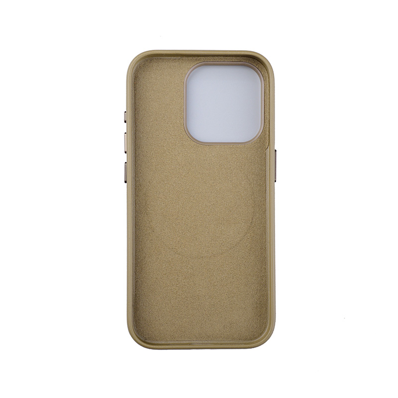 iPhone 15 Pro Max MagSafe Leder Case Schutzhülle - Beige