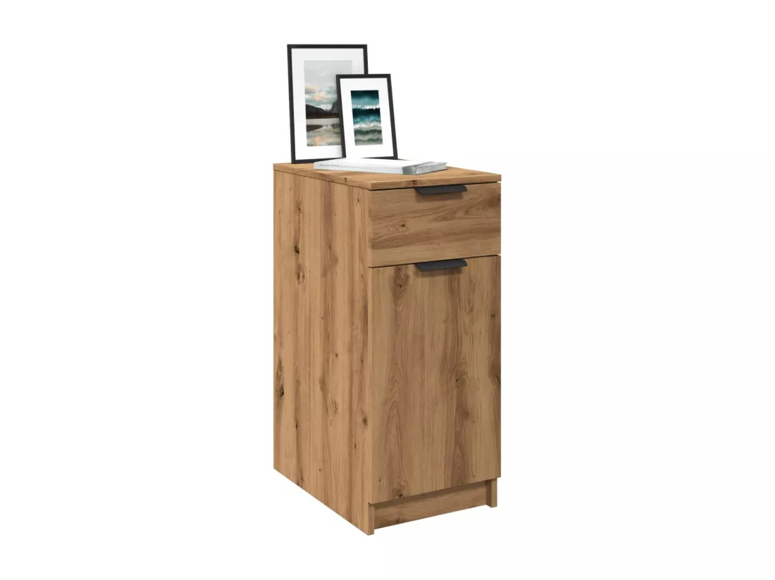 Armoire de bureau chêne artisanal 33x50x75 cm bois d'ingénierie
