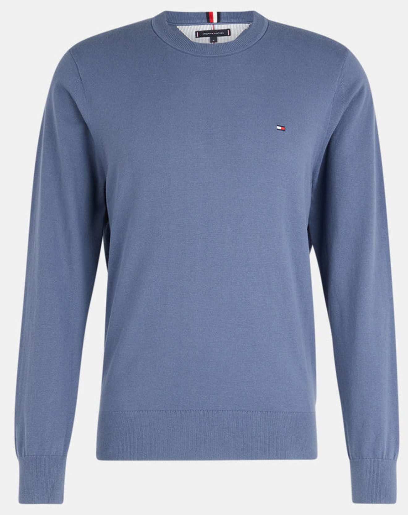 Tommy Hilfiger Pull 1985 col rond bleu vintage