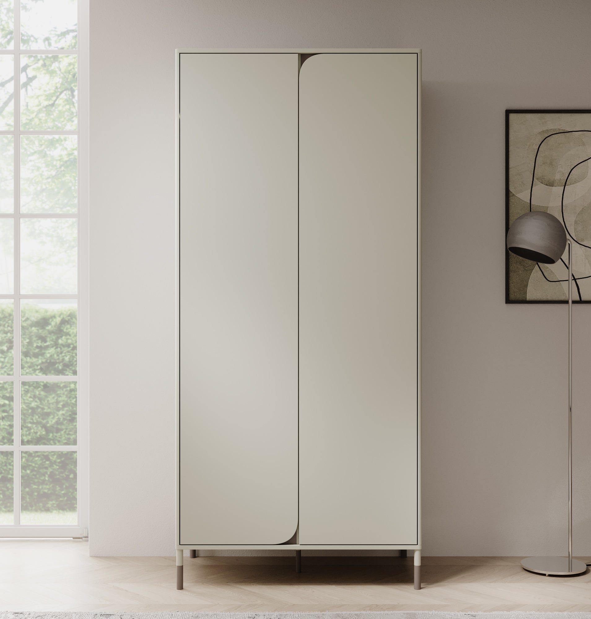 Meubella - Kinderkledingkast Hill - Beige - 92 cm