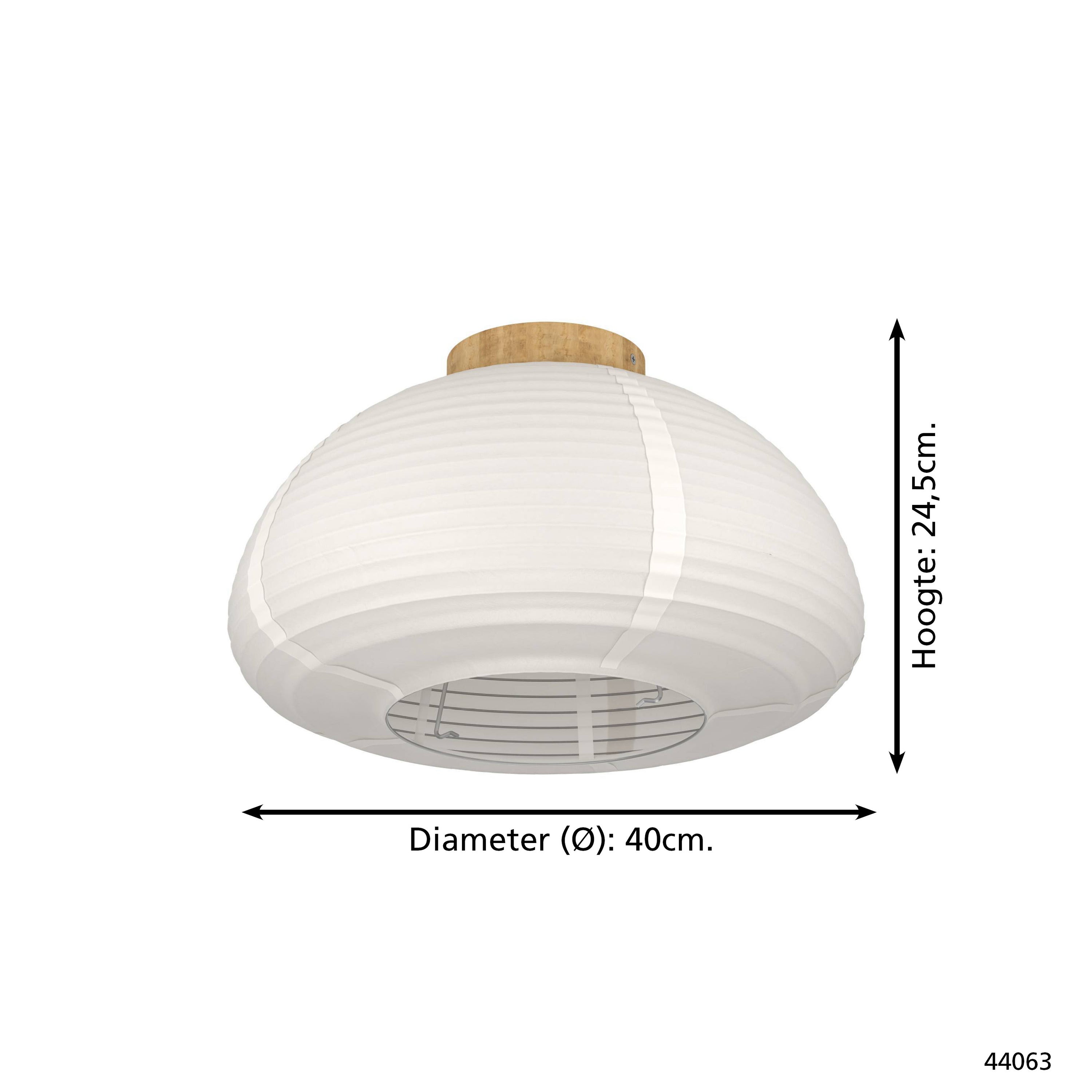 EGLO Summerhill PlafonniÃ¨re - E27 - Ã 40 cm - Papier - Wit