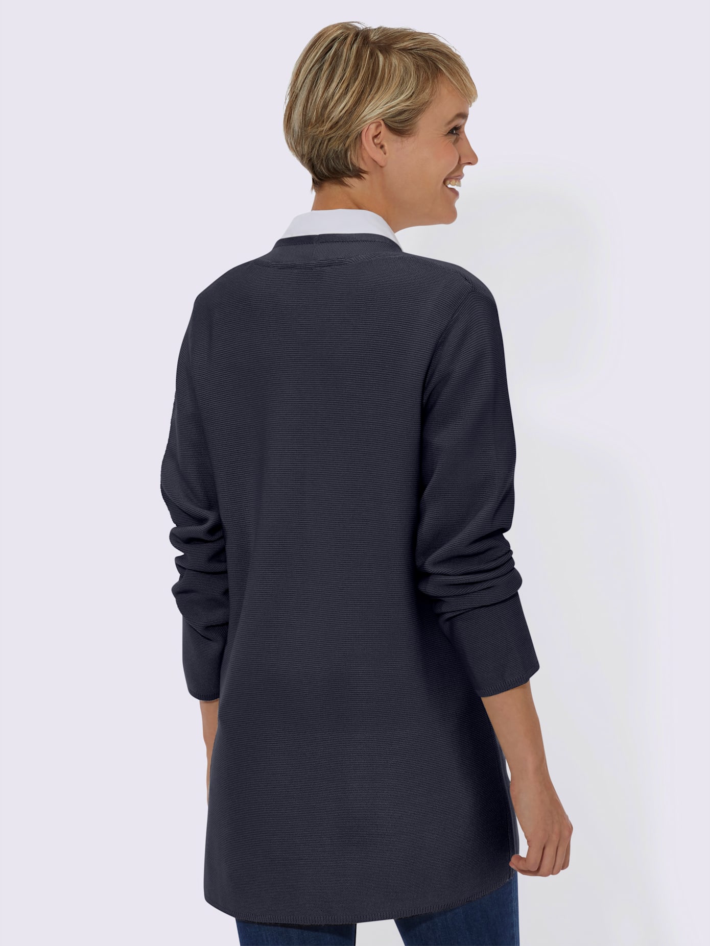 Veste en tricot coupe ouverte affinante