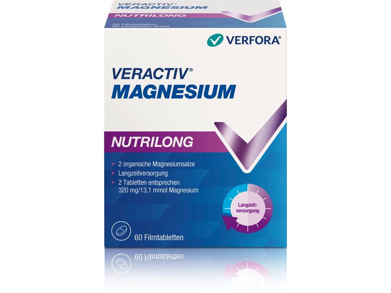 Veractiv Magnesium Nutrilong 60 Tabletten Magnesium Nahrungsergänzung