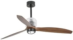 FARO BARCELONA DECO FAN LED Deckenventilator schwarz/Holz mit Gleichstrommotor 33395D-10-