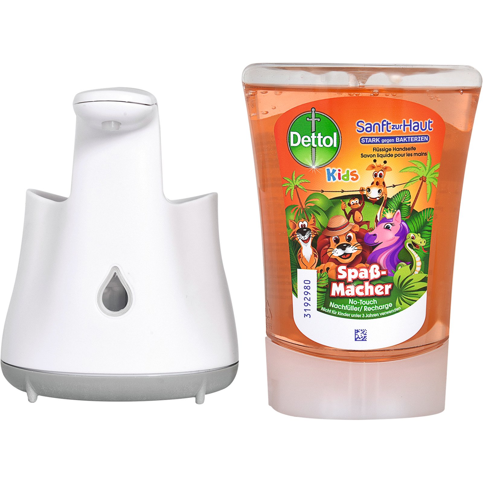 Dettol Starterkit Kids No-Touch Automatischer Seifenspender + Flüssigseife 250 ml