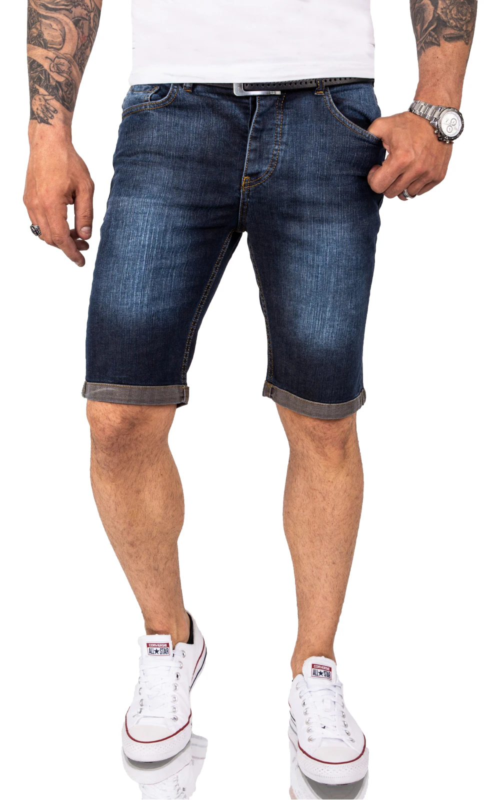 Rock Creek Shorts Jeansshorts Dunkelblau Regular Fit