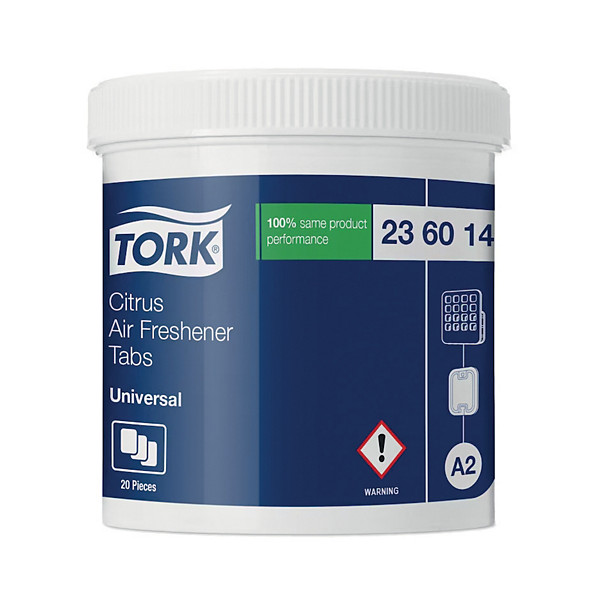 Pastilles désodorisantes Tork agrumes, boîte de 20